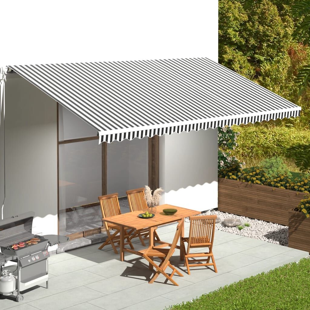 Vervangingsdoek Luifel 6x3m Antraciet/Wit - 34% Korting