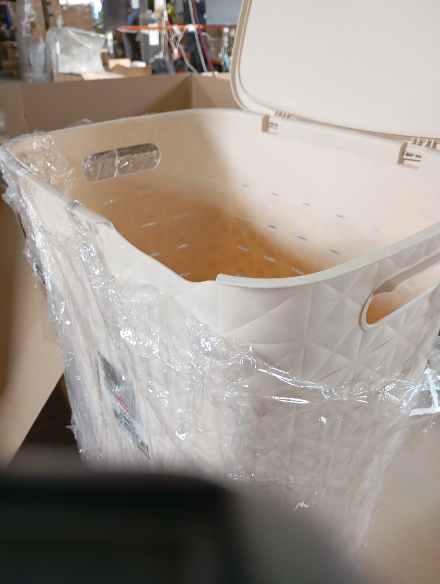 Ruime Wasmand met Deksel Softex 56L - 67% Korting!