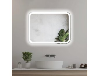 Badkamerspiegel 60x80cm LED met Touch Dimmer - Egale Lichtlijn - 29% Korting
