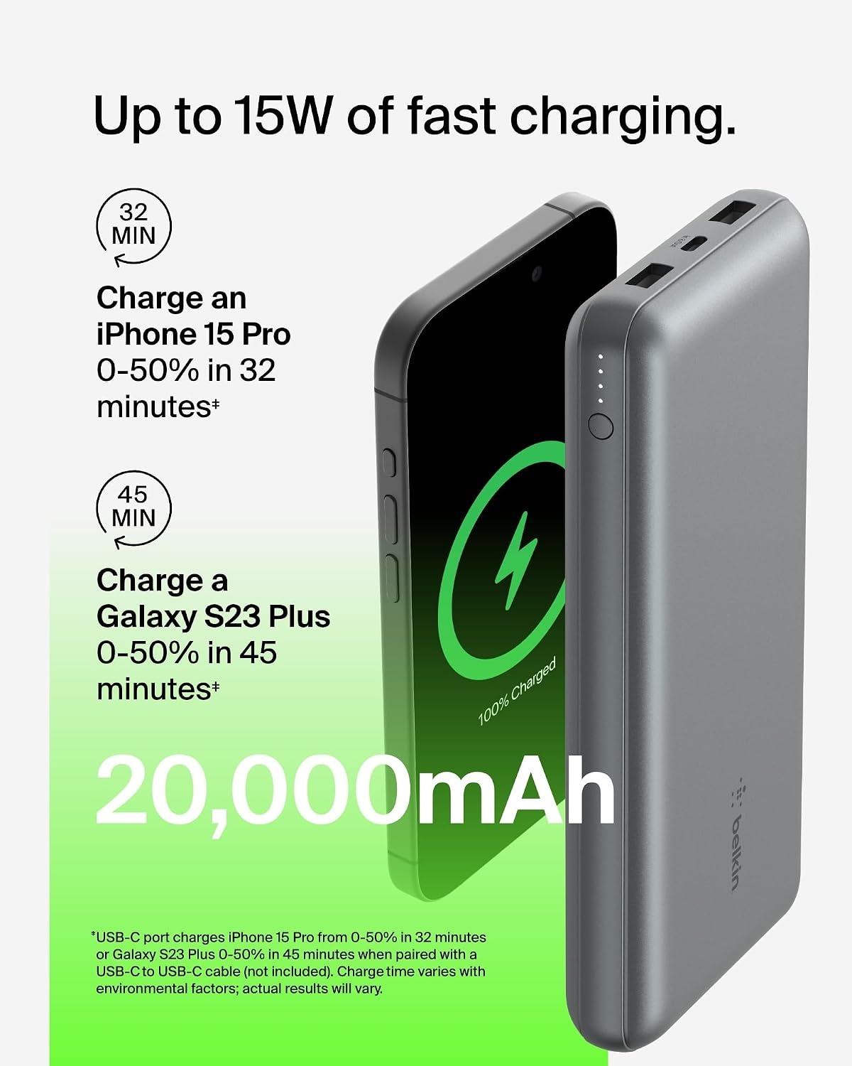 Powerbank 20000mAh Ruimtegrijs | 33% Korting