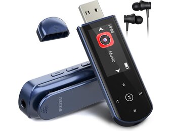 MP3-speler 64GB met Bluetooth 5.3 - Incl. clip, Radio & Recorder (57% korting)