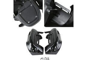 Geventileerde Beenschilden Harley Touring 1983-2013 Vivid Black - 43% Korting!