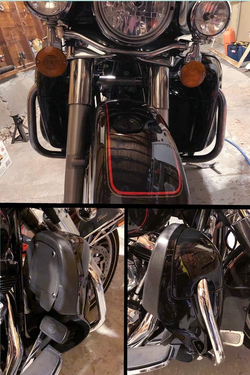 Geventileerde Beenschilden Harley Touring (1983-2013) - Vivid Black - 30% Korting!