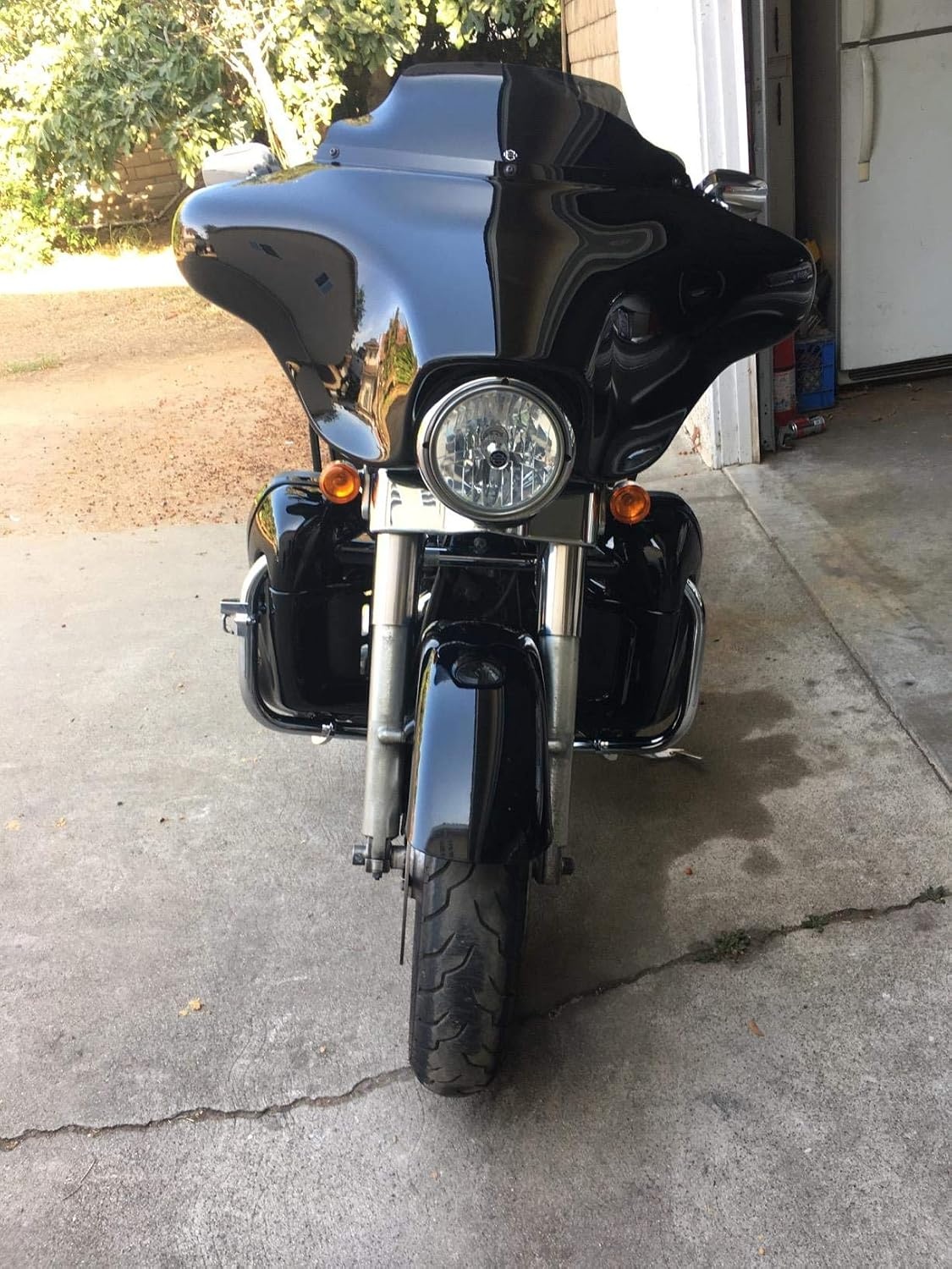 Geventileerde Beenschilden Harley Touring (1983-2013) - Vivid Black - 30% Korting!
