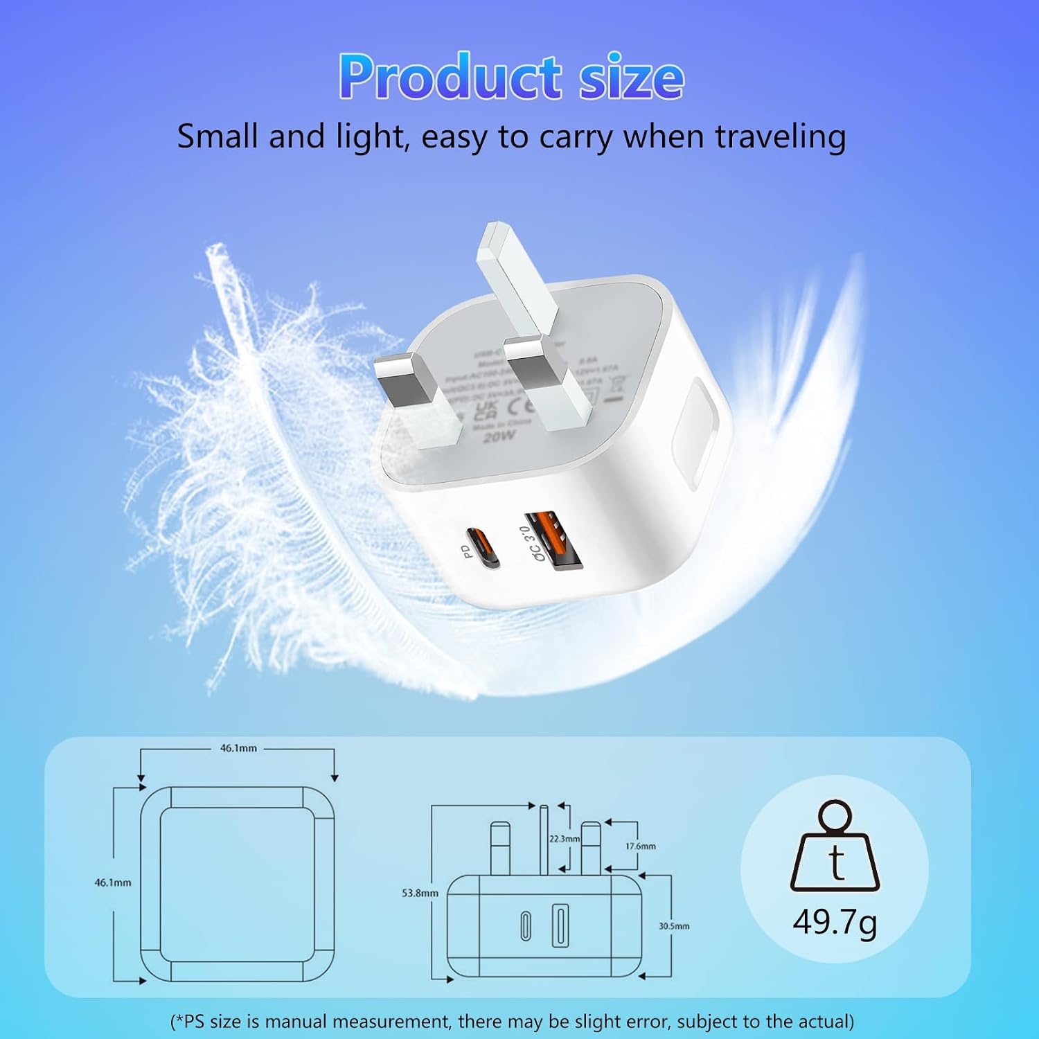 20W USB-C Snellader voor iPhone/Samsung (2-pack) met 60% Korting