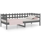 Slaapbank Grenenhout Grijs 90x200 cm - 34% Korting