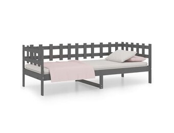 Slaapbank Grenenhout Grijs 90x200 cm - 34% Korting