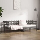 Slaapbank Grenenhout Grijs 90x200 cm - 34% Korting