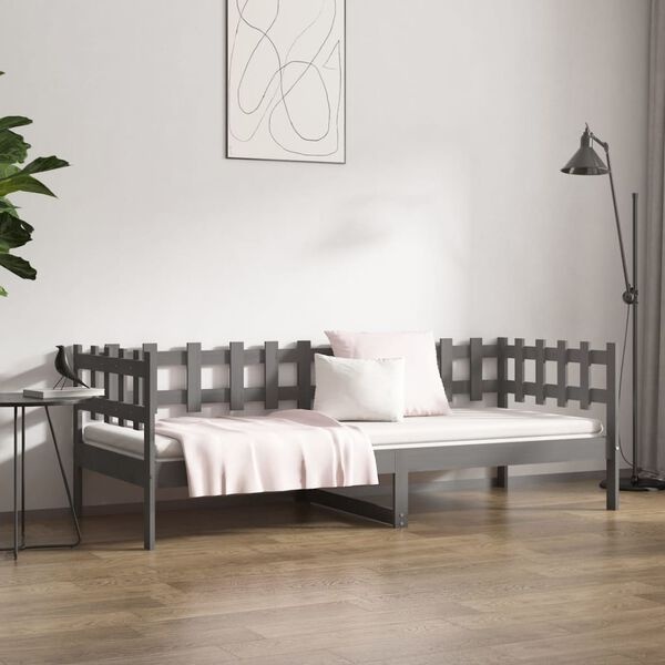 Slaapbank Grenenhout Grijs 90x200 cm - 34% Korting