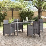 4x VidaXL Tuinstoel Lichtgrijs PP met 75% Korting