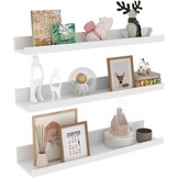 Zwevende Wandplanken Wit (Set van 3) - 76% Korting