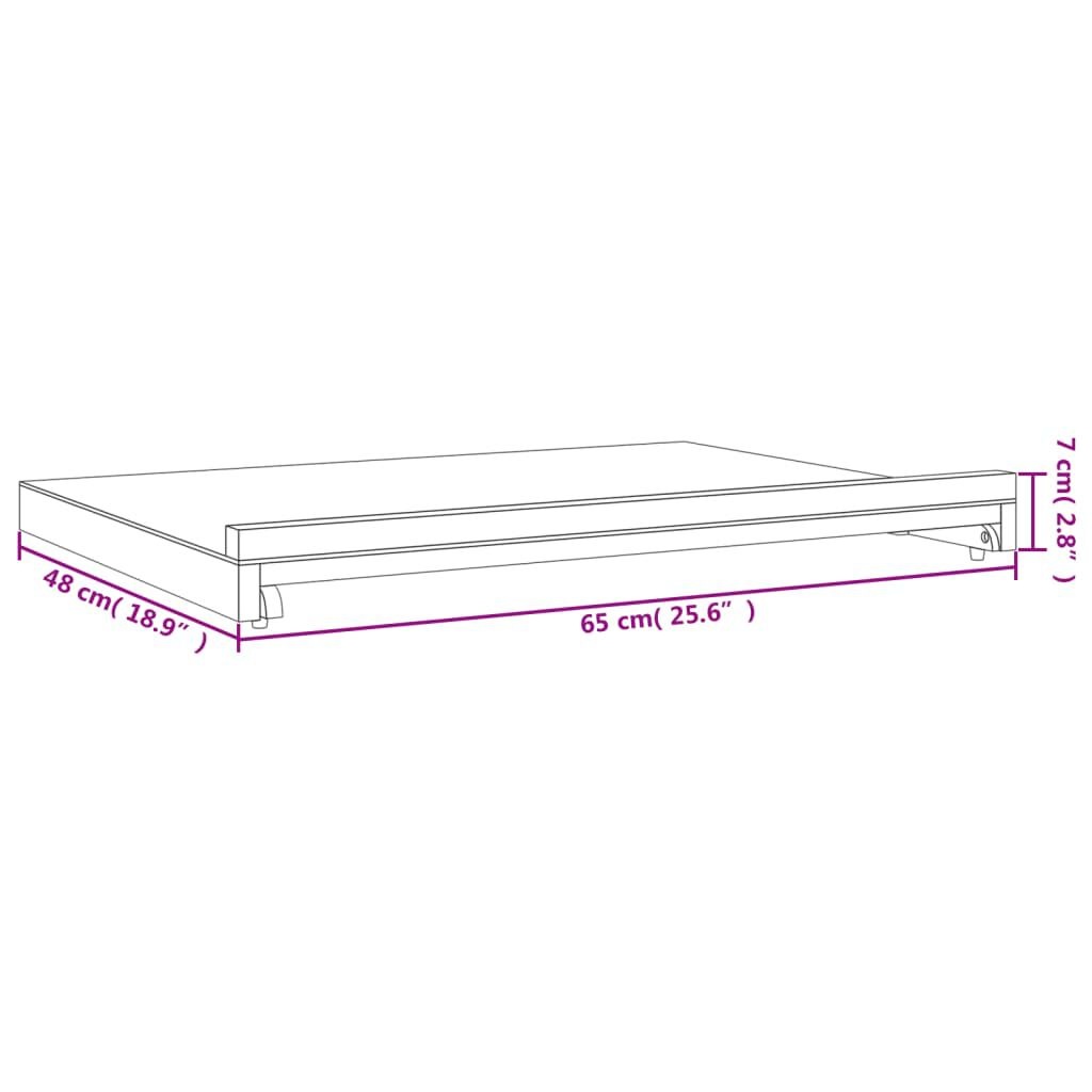 vidaXL Tafelezel 65x48x7 cm massief beukenhout