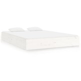 vidaXL Bedframe massief hout wit 180x200 cm