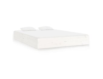 vidaXL Bedframe massief hout wit 180x200 cm