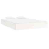 vidaXL Bedframe massief hout wit 180x200 cm