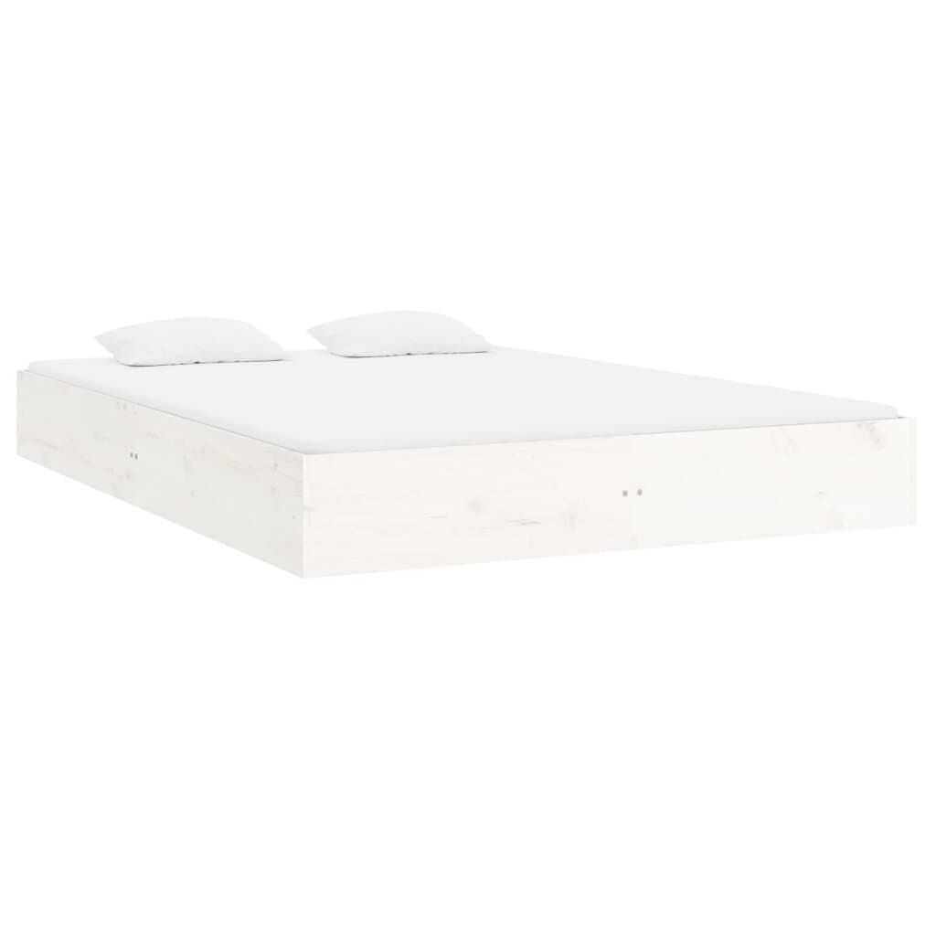 vidaXL Bedframe massief hout wit 180x200 cm