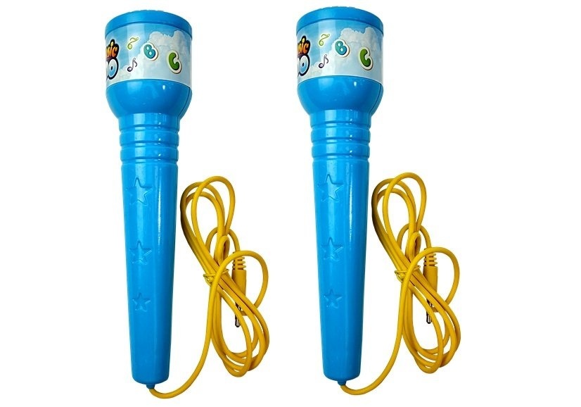 Microfoons Karaoke Set Blue Tripod