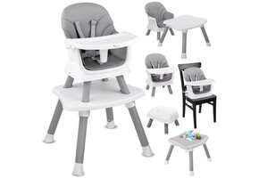 Multifunctionele Kinderstoel Grijs Wit - 51% Korting