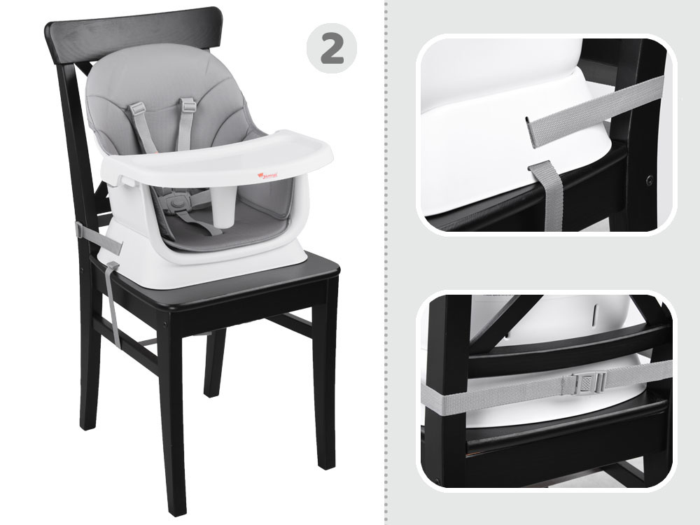 Kinderstoel - babystoel - 6-in-1 - multifunctioneel - grijs wit