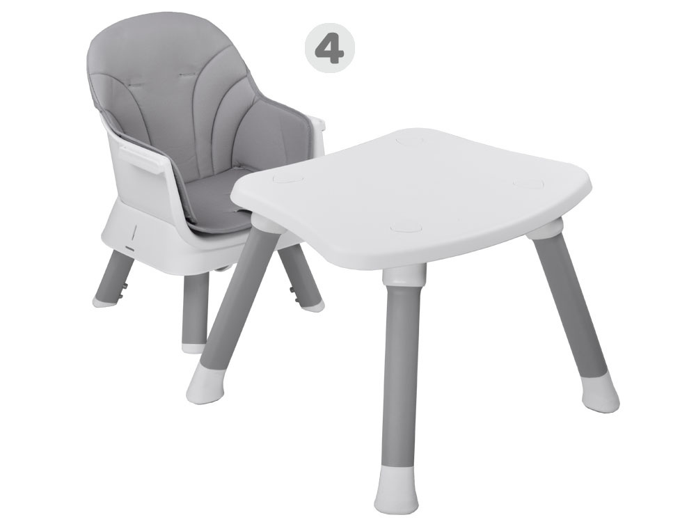 Kinderstoel - babystoel - 6-in-1 - multifunctioneel - grijs wit