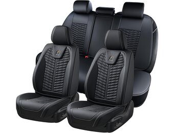 FLORICH Car Seat Covers - Front and Rear Seat Covers 5 Pieces, Waterproof Automobile Seat Protector, NAPPA PU Leather Auto Seat Cushion Universal Fit for Most Cars, Vans, SUVs and Trucks