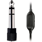 Philips Audio SHP2500/10 HiFi TV-hoofdtelefoon, uitstekend geluid, geluidsisolatie, ideale pasvorm, volumeregeling, extra lange kabel van 6 m, zilver/zwart, verstelbare hoofdband