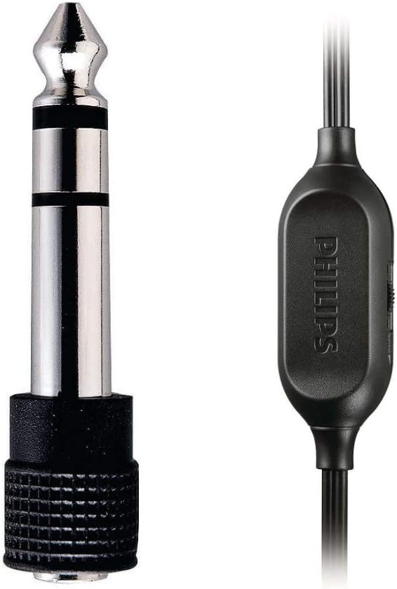 Philips Audio SHP2500/10 HiFi TV-hoofdtelefoon, uitstekend geluid, geluidsisolatie, ideale pasvorm, volumeregeling, extra lange kabel van 6 m, zilver/zwart, verstelbare hoofdband