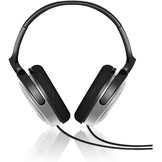 Philips Audio SHP2500/10 HiFi TV-hoofdtelefoon, uitstekend geluid, geluidsisolatie, ideale pasvorm, volumeregeling, extra lange kabel van 6 m, zilver/zwart, verstelbare hoofdband
