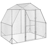 vidaXL Kippenren 2,5x2x2,25 m gegalvaniseerd staal