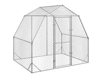 vidaXL Kippenren 2,5x2x2,25 m gegalvaniseerd staal