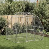 vidaXL Kippenren 2,5x2x2,25 m gegalvaniseerd staal
