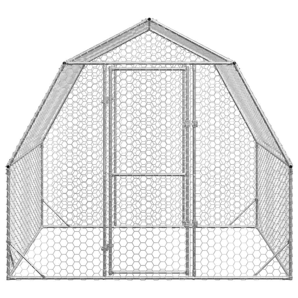 vidaXL Kippenren 2,5x2x2,25 m gegalvaniseerd staal