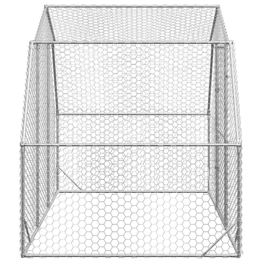 vidaXL Kippenren 2,5x2x2,25 m gegalvaniseerd staal