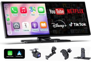 11.26" Draadloos CarPlay/Android Auto Scherm met 1080P Camera - 41% Korting