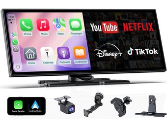 Wonsidary 11.26 inch Draadloos CarPlay & Android Auto Scherm met 1080P Camera
