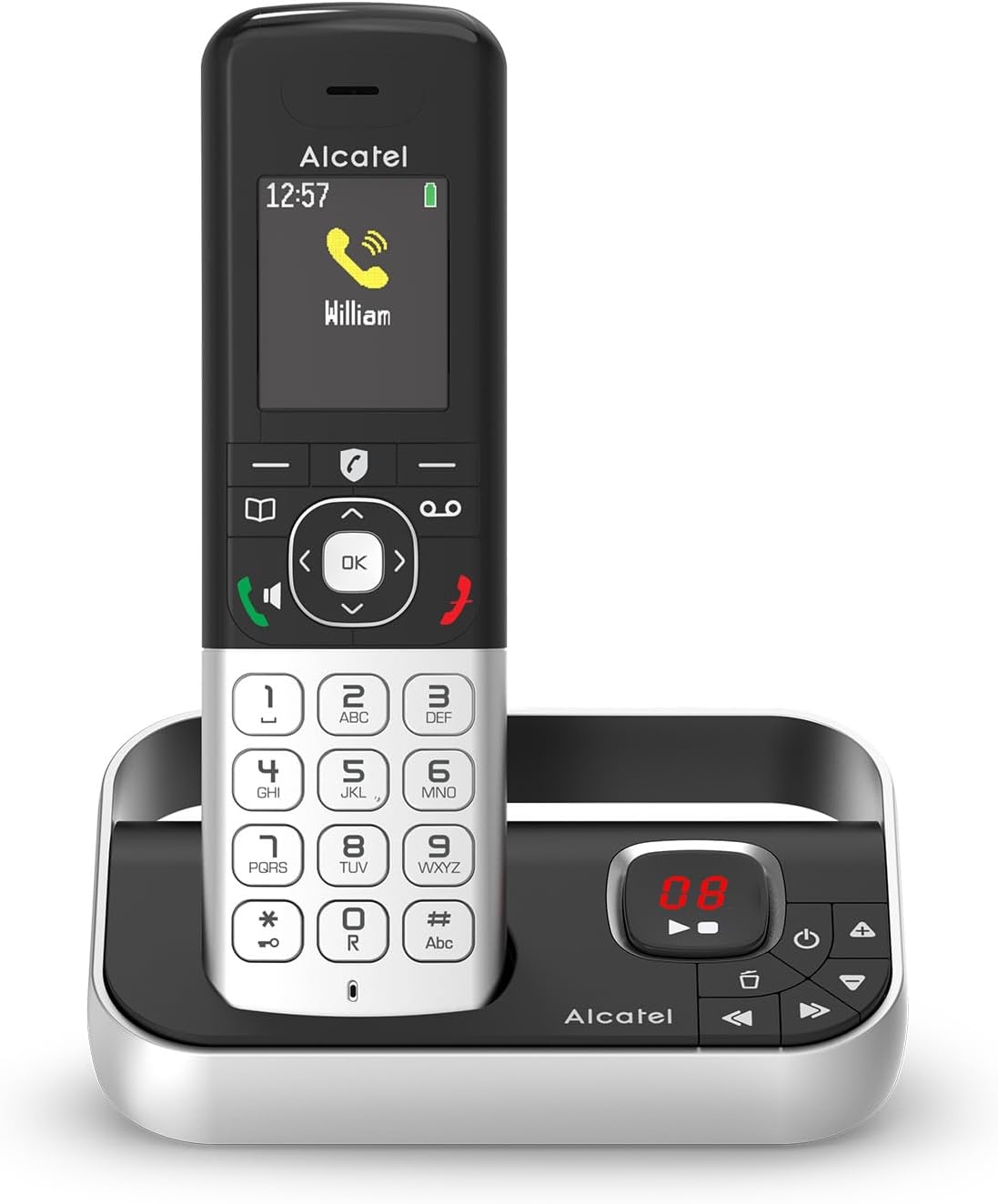 Alcatel FX990 Voice DECT Telefoon - Met Anantwoordapparaat - 50 min - Zwart/Grijs - 1 Mobilteil