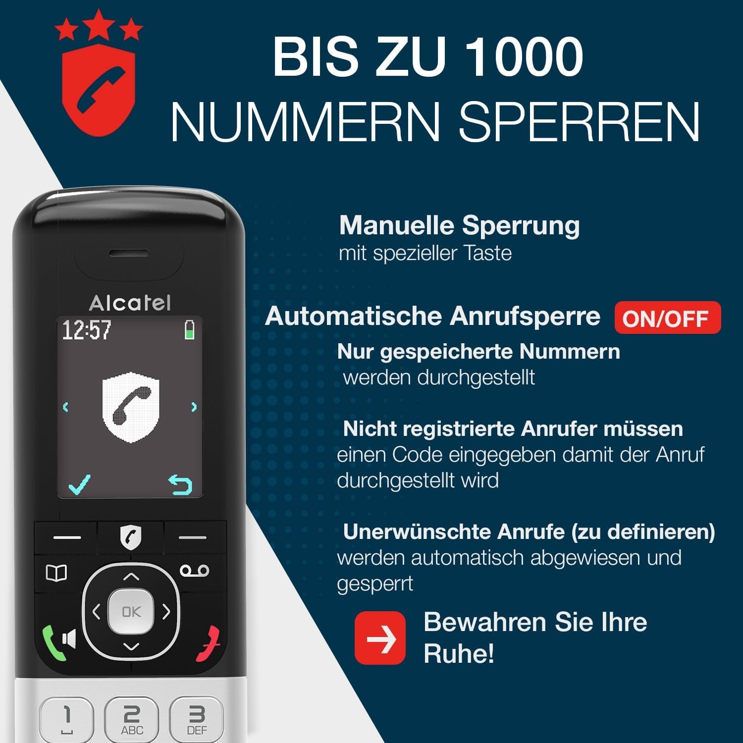 Alcatel FX990 Voice DECT Telefoon - Met Anantwoordapparaat - 50 min - Zwart/Grijs - 1 Mobilteil