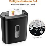 Amazon Basics Papierversnipperaar Cross-Cut - 8 vellen - 16,8 liter - Zwart