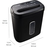 Amazon Basics Papierversnipperaar Cross-Cut - 8 vellen - 16,8 liter - Zwart