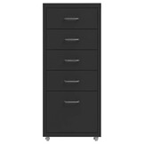 vidaXL Ladeblok verrijdbaar 28x41x69 cm metaal zwart