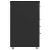 vidaXL Ladeblok verrijdbaar 28x41x69 cm metaal zwart