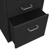 vidaXL Ladeblok verrijdbaar 28x41x69 cm metaal zwart