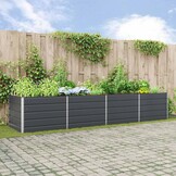 Plantenbak Antraciet Staal 195x100x45 cm - 52% Korting!