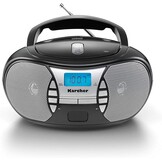 Karcher Rr 5025-B, Draagbare CD-Radio (Cd-Player, Fm-Radio, Oplader En Netvoeding, Aux-In), Zwart