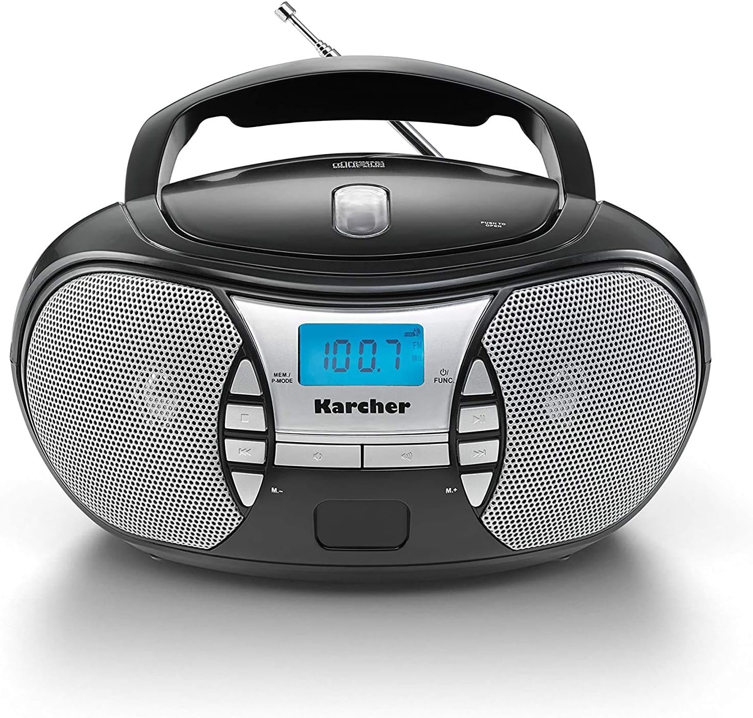 Karcher Rr 5025-B, Draagbare CD-Radio (Cd-Player, Fm-Radio, Oplader En Netvoeding, Aux-In), Zwart