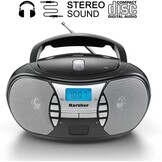 Karcher Rr 5025-B, Draagbare CD-Radio (Cd-Player, Fm-Radio, Oplader En Netvoeding, Aux-In), Zwart