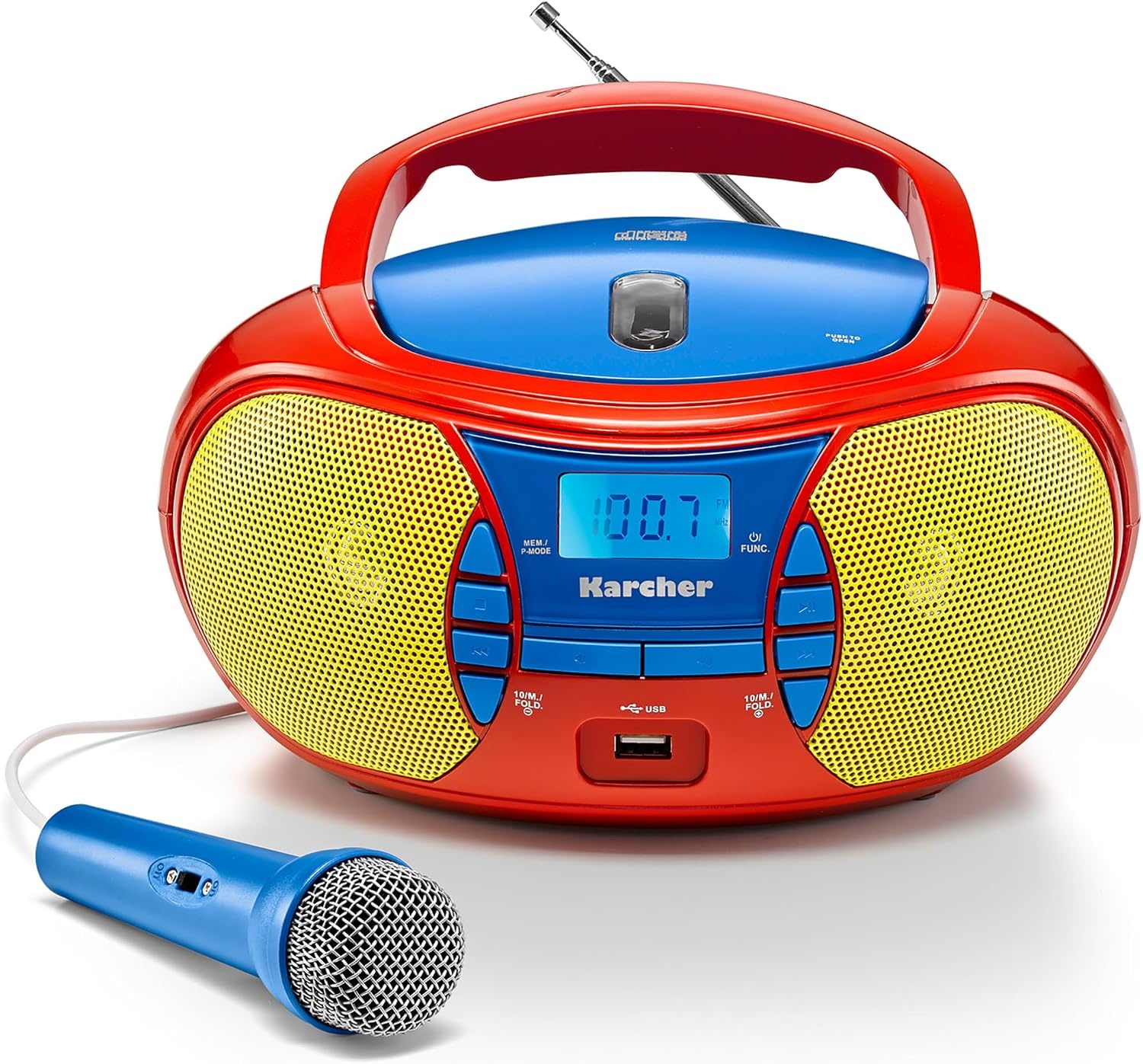 Karcher Rr 5025-B, Draagbare CD-Radio (Cd-Player, Fm-Radio, Oplader En Netvoeding, Aux-In), Zwart