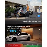 Raylix 2026 nieuwe 11kW mobiele Wallbox type 2 oplaadkabel (7 m 6A-16A 3-fase) met stroommeter en instelbare stroom en vertraagd opladen, oplaadkabel CEE 16A naar type 2 en laadstation laadbaksteen EV