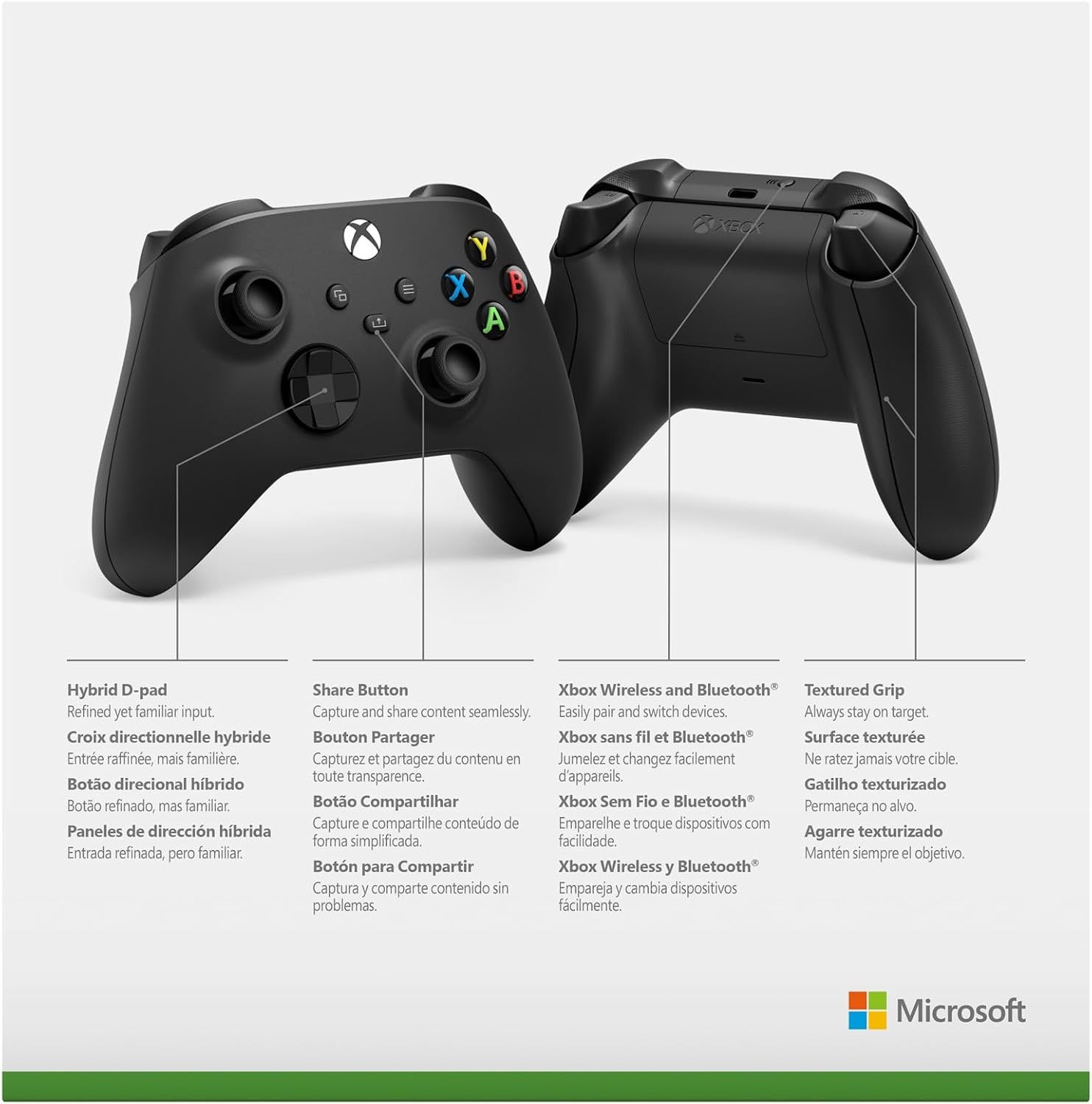 Xbox Wireless Controller Carbon Black - Draadloze Controller voor Console en PC