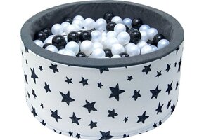 Ballenbak Wit Sterrenpatroon 90cm - Inclusief 200 Ballen - 56% Korting